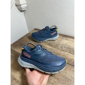 Hoka One One Stinson ATR 6 Shoes Womens 6 Blue Trail Running Athletic Sneakers
